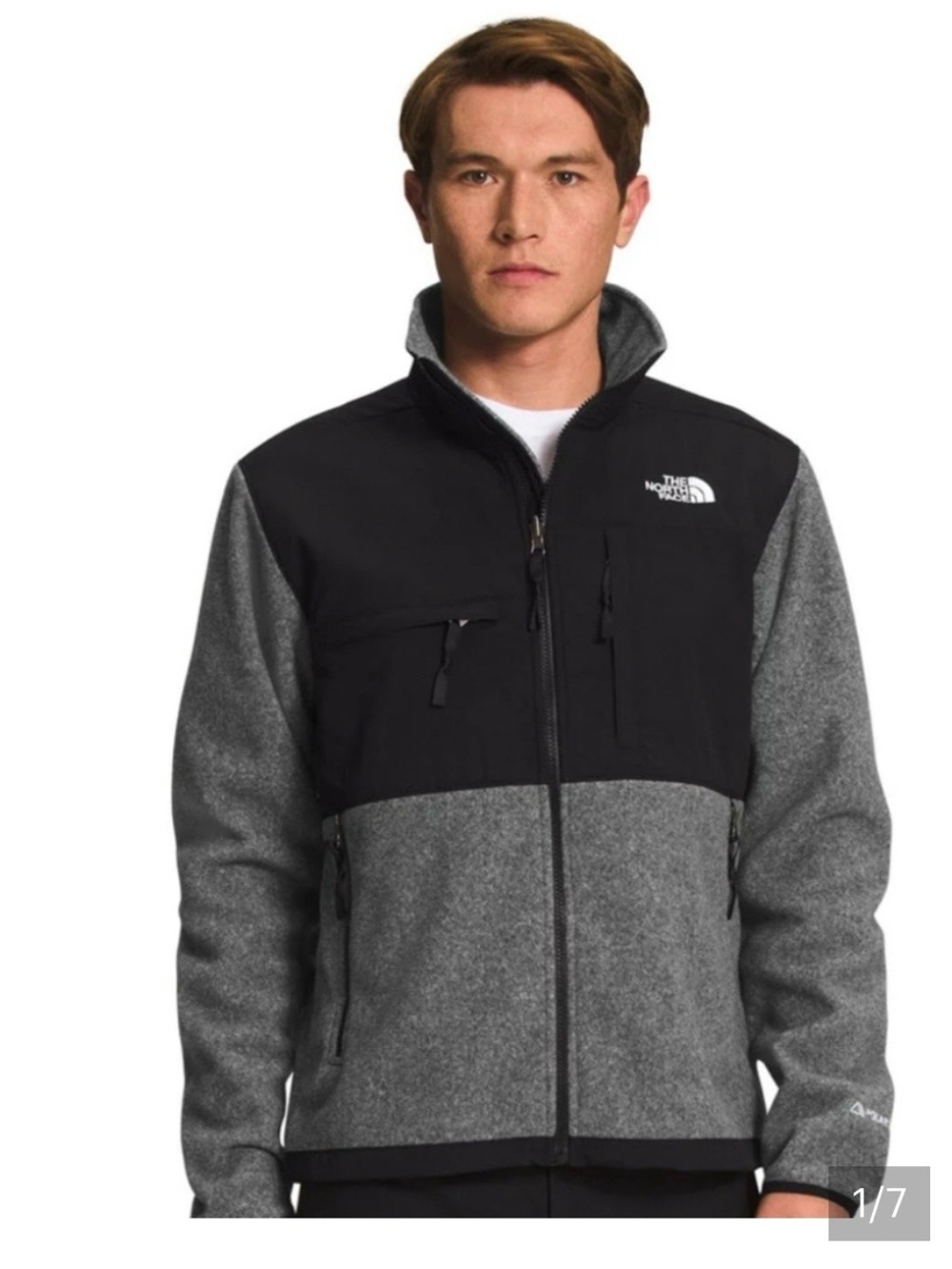 The North Face Men's Black & Gray Fleece Zip Jacket S